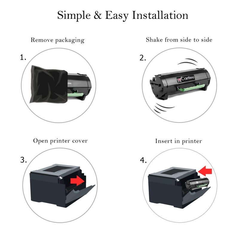 Cartlee Compatible Toner Cartridge Replacement for Dell S2830 (8500 Page Yield) S2830dn 2830 dn 2830dn Smart Series Ink Laser Printers (1 Black) - Image 5
